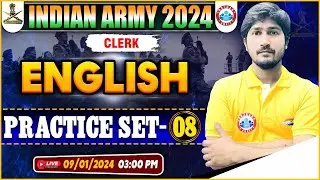 Indian Army 2024 | Army Clerk English Practice Set #08, English PYQs By Vipin Sir