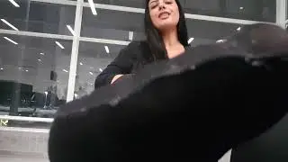 Giantess Pantyhose feet POV