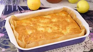 🍎Нежная и сочная яблочная шарлотка на сливках! По-домашнему вкусный яблочный пирог!🍏