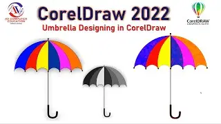 How to Design Umbrella in Corel Draw Tutorial || Umbrella Designing in CorelDraw