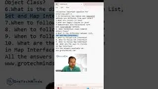 Java TOP Collection Concepts Interview Questions for Automation Tester #shorts #Java