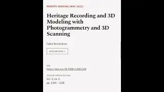 Heritage Recording and 3D Modeling with Photogrammetry and 3D Scanning | RTCL.TV