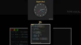 Analog Clock using HTML CSS JS #html #css #javascript #webdesign #coding  #webdevelopment #project