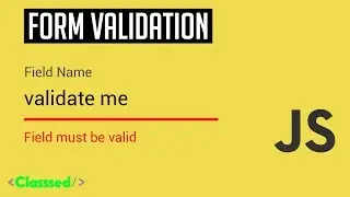 Javascript Form Validation Tutorial