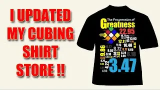 CoachTabeCubing Shirt Store Update - NEW Progression of Greatness