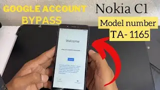 Nokia C1 ( TA-1165 ) Google Account Bypass without PC Method Revealed!