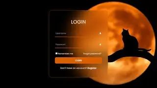 Transparent Login Form with Dark Pet Background in HTML CSS |  Dark login form in HTML CSS