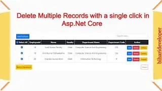 Delete multiple rows using checkbox in Asp.Net Core and Entity Framework