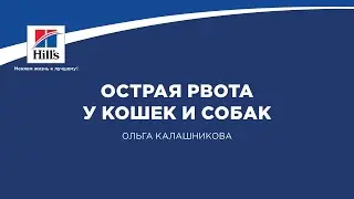 Вебинар на тему: “Острая рвота у кошек и собак”. Лектор - Ольга Калашникова.