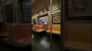 Subway ride slow motion and sped up scene