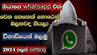 වට්සැප් එක හැක් වෙලාද නැද්ද කියලා බලමු/How To Check Who's Monotering your Whatsapp Chat Sinhala 2024