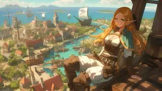 Relaxing Medieval Music - Tavern Celtic/Folk Melody, Harbor Ambience, Soothing BGM Music Relaxation