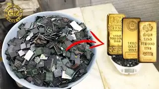 Gold Recovery from Mobile Phone ic Chips | Gold Recovery from 700 gr of mobile Phone ic Chips