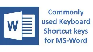 Microsoft Word Keyboard Shortcuts ( Shortcut keys of MS Word )