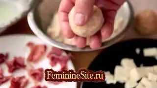 Рисовые шарики c сыром и ветчиной