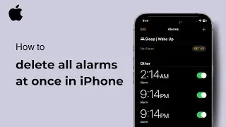 How to delete all alarms at once in iPhone ( iOS ) 2024