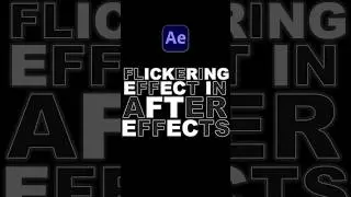 Flickering Text Effect | No Plugins | After Effects 