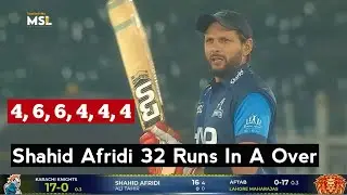 Shahid Afridi 32 Runs In A Over | Shahid Afridi Sixes