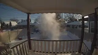 Hot water to steam at -27C : Elmwood Park - Illinois  January 30th 2019