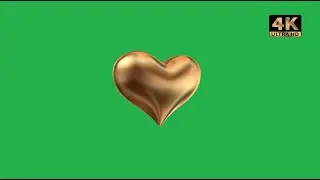 glowing heart green screen