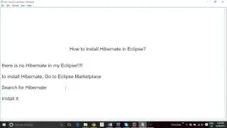 How to install Hibernate in Eclipse