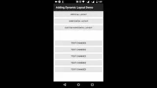 Android Creating Layouts Programatically Demo