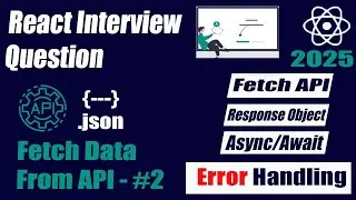 How to Fetch Data from API in react | Error Handling | react machine coding interview questions