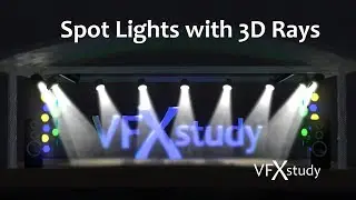 Spot Lights with 3D Rays in DaVinci Resolve and Fusion