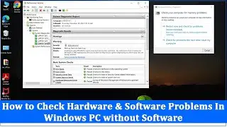 How to Check Hardware & Software Problems In Windows PC without Software in Hindi