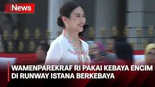 Keanggunan Wamenparekraf RI dan Para Menteri Lainnya Pakai Kebaya Encim di Runway Istana Berkebaya