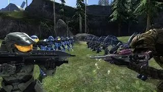 Halo 3 AI Battle - Spartan IIs vs Elites