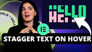 STAGGER TEXT ANIMATION ON LINKS HOVER WITH JavaScript - Elementor Wordpress Tutorial Flex Container