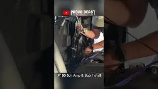 Ford F150 5 Channel Amp and Sub Install | #shorts