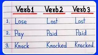 Verb forms in English Verb1 Verb2 Verb3 | V1 V2 V3 | Present-Past-Past Participle | Verb