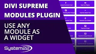 Divi Theme Supreme Modules Use Any Module As A Widget 😎