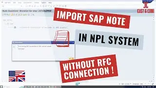 Import SAP Note - NPL Developer Edition - Without RCF Connection [english]