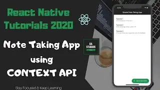 React Native | Note taking app using Context API - 2020