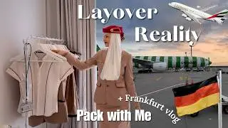 The REALITY of Being Emirates Cabin Crew | Pack with Me | Frankfurt Vlog 🇩🇪