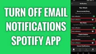 How To Turn Off Email Notifications On Spotify App