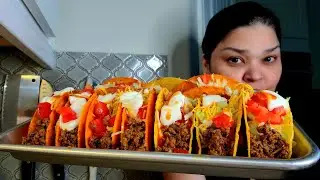 Making Taco Bell crunchy tacos at home EASY #cooking