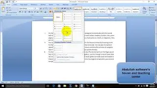 How to give numbering to the paragraphs in ms word