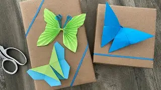 3 Easy Paper Butterfly Gift Toppers | DIY Crafts