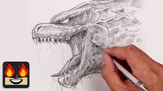 How To Draw Godzilla | Sketch Tutorial