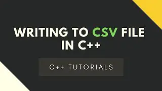 C++ Tutorials- CSV output file