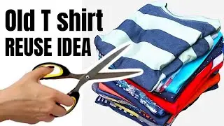 DIY idea From Old T-shirt // Recycle Idea From Old T-shirt // By Hand made Ideas