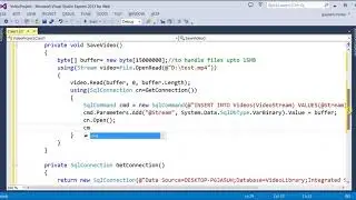 Save and read video streams in SQL Server Database in C# | Simple Video Library Project