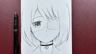 Easy anime sketch | how to draw anime girl - easy steps