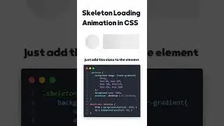 Skeleton Loading Animation using CSS | #shorts