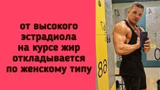 Высокий эстрадиол на курсе стероидов приводит к ожирению по женскому типу.