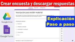 Como hacer una ENCUESTA en Google FORMS 🤓👉📋 (Google DRIVE)